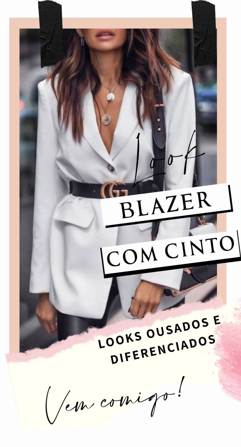 look blazer com cinto